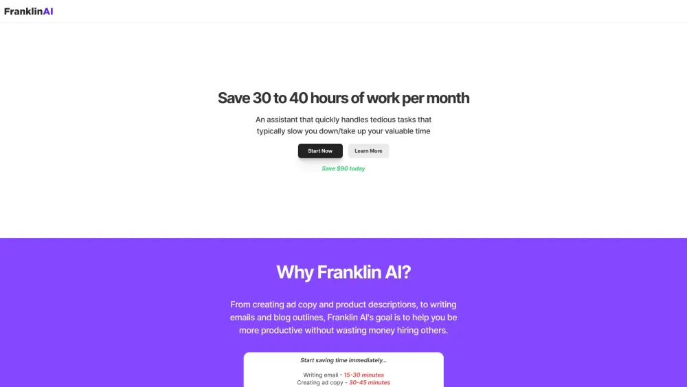 Franklin AI: The Ultimate AI Tool for Efficiency