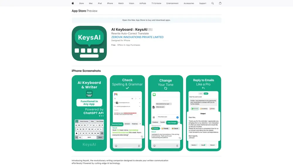 KeysAI: AI Tool for Grammar Correction, Chatbot, Translation