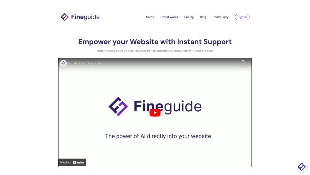 Fineguide: AI Tool for Seamless Website Integration