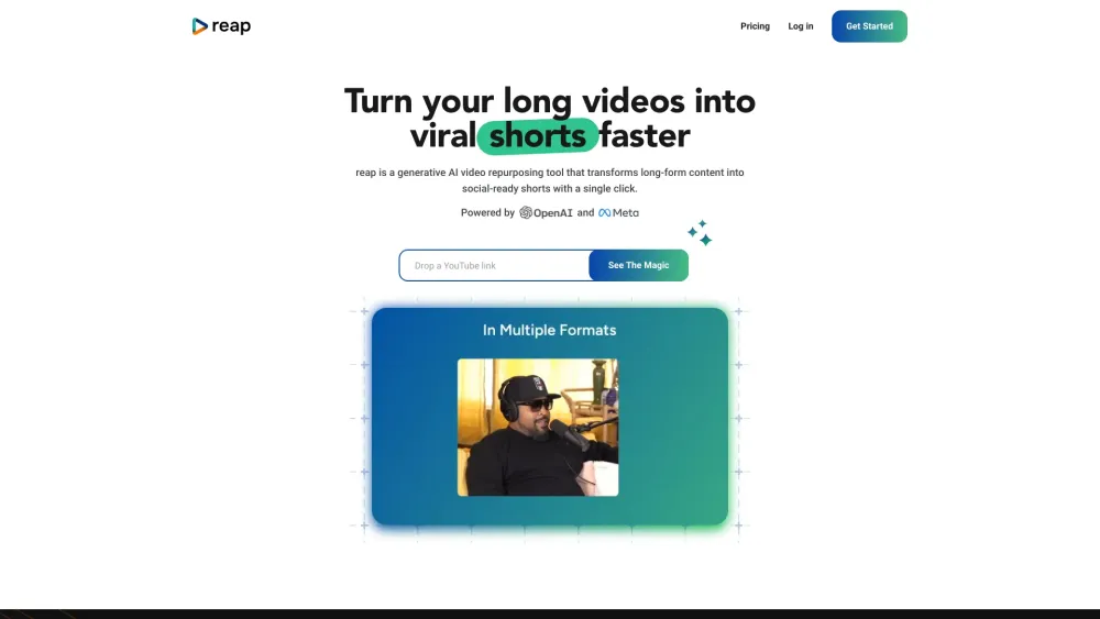 reap: AI Tool for Social-Ready Video Clips