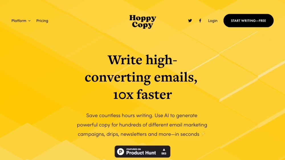 Hoppy Copy Website screenshot