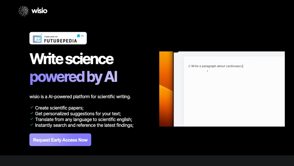 wisio.app: AI Writing Assistant for Scientists