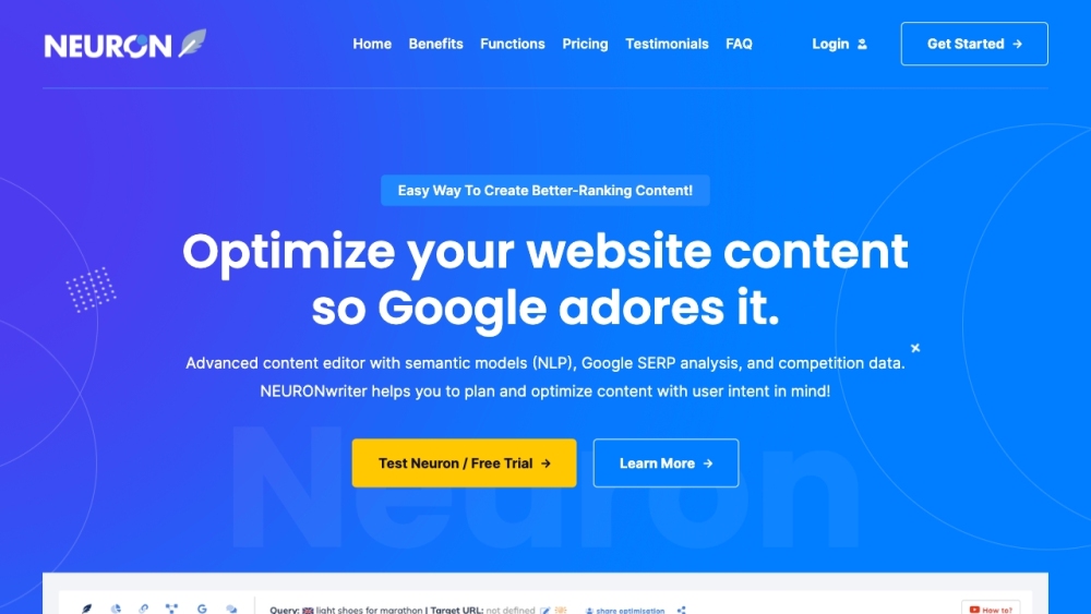 NeuronWriter: Boost Website Content with AI Tool