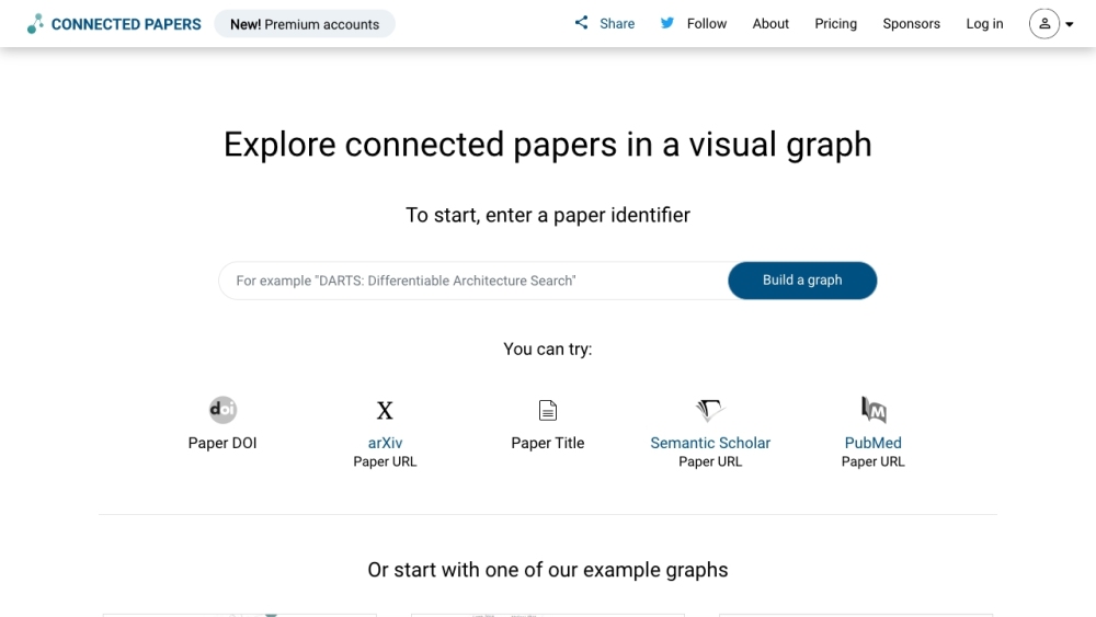 Connected Papers Website screenshot