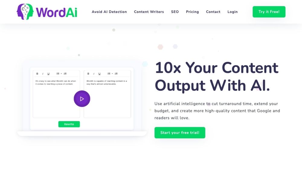 WordAi: AI Tool for Human-Like Content Rewriting