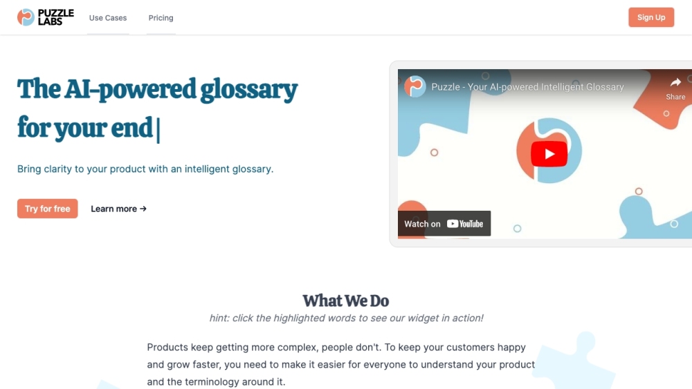 Puzzle Labs: AI Tool for Product Term Clarity