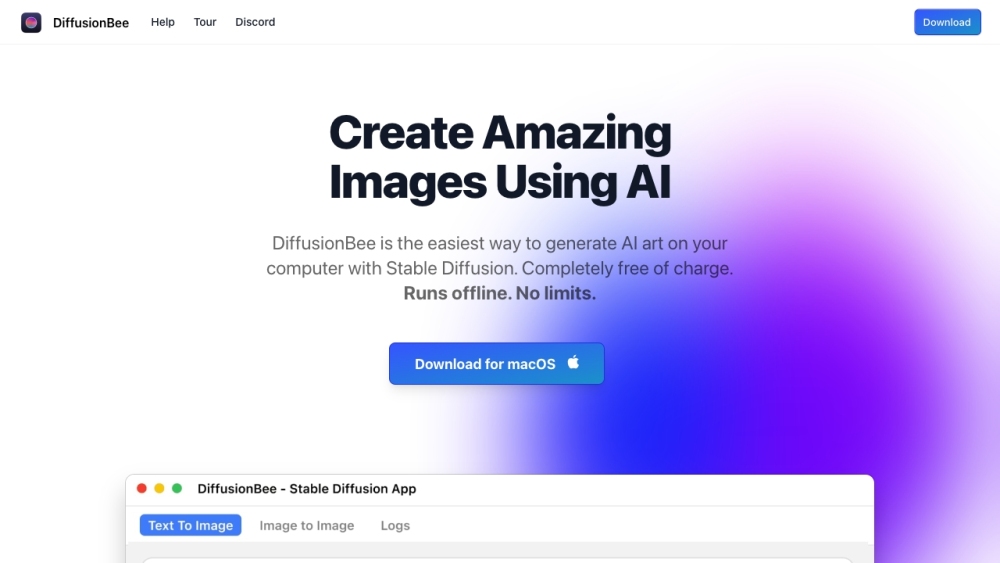 DiffusionBee: AI Art App with Cutting-Edge AI Tools