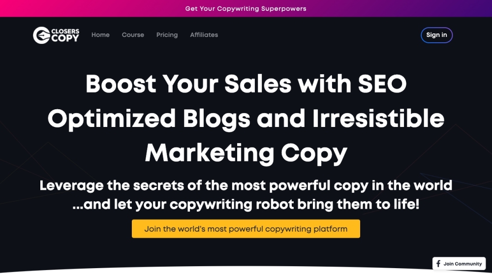 ClosersCopy: AI Tool for Boosting Sales