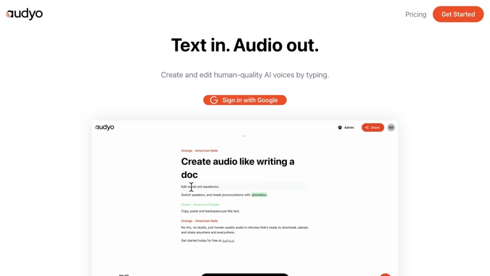 Audyo: AI Tool for Audio Creation