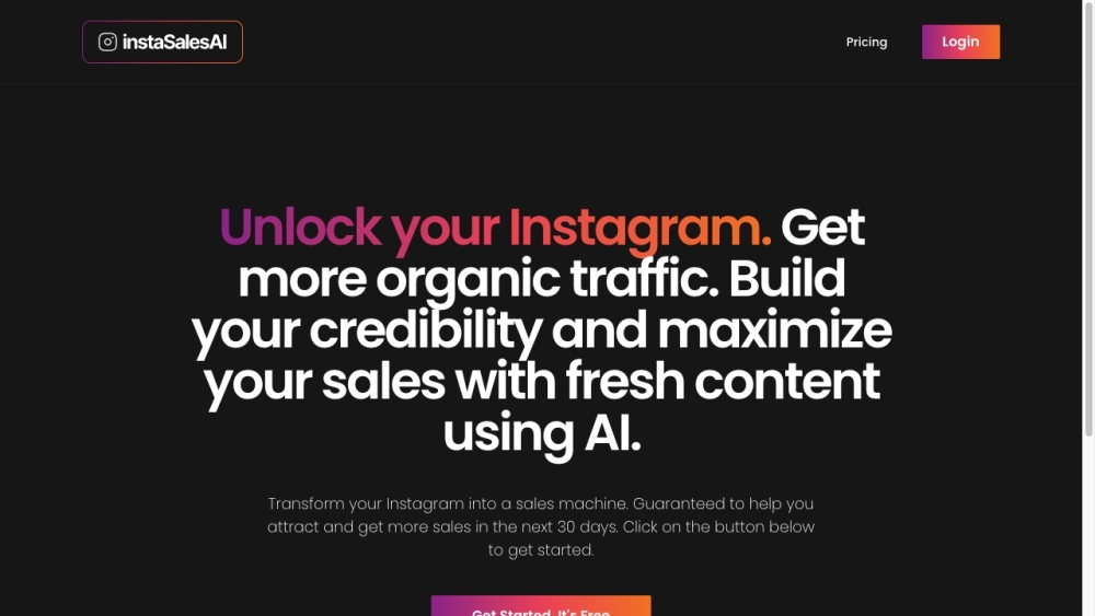 InstaSalesAI: AI Tool for Engaging Social Media Content