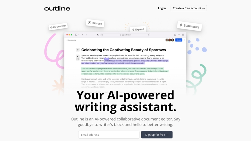 Outline: AI-powered Document Editor for Better Writing