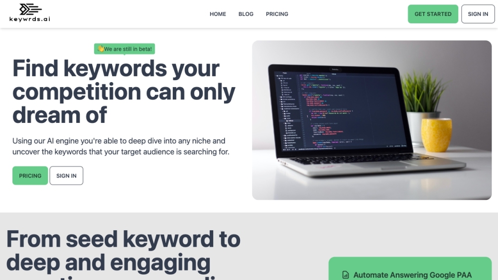 Keywrds.ai: AI Tool for Niche Keyword Discovery