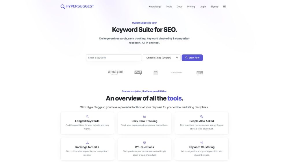 HyperSuggest: AI Tool for Keywords, Rankings & Content