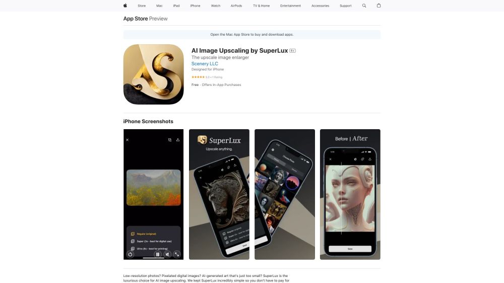 SuperLux: AI Image Upscaling Service & Tool