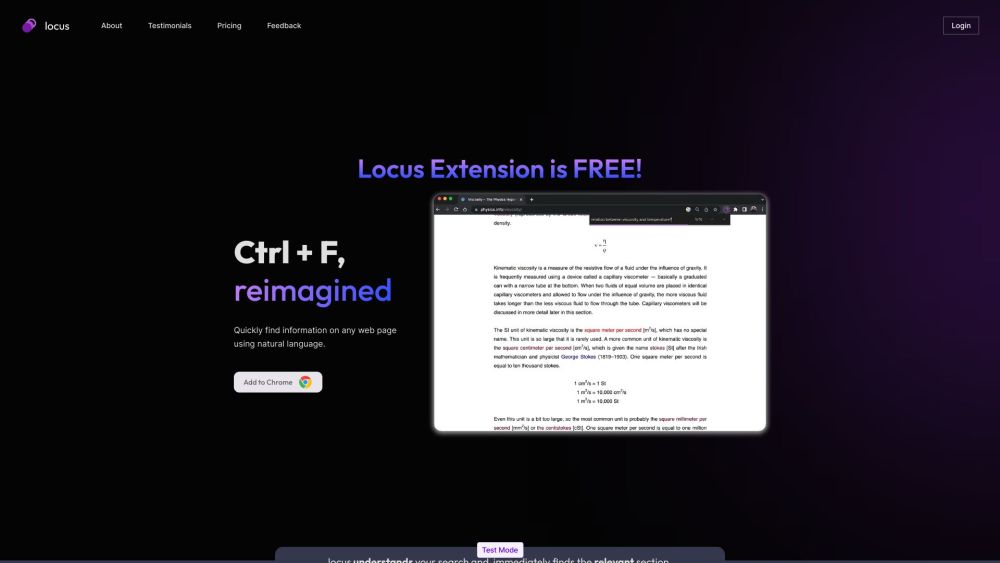 Locus - Smart CTRL F: AI Tool for Smarter Searches
