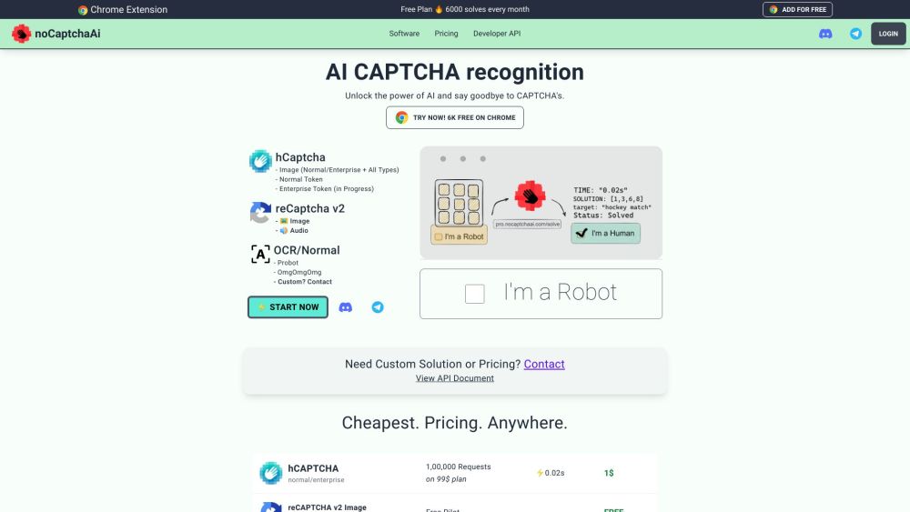 noCaptcha AI: Advanced AI Tool For Easy CAPTCHA Solving