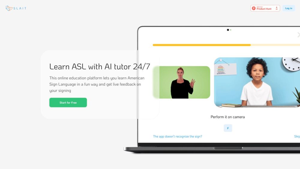 SLAIT School: Learn ASL with AI Tool