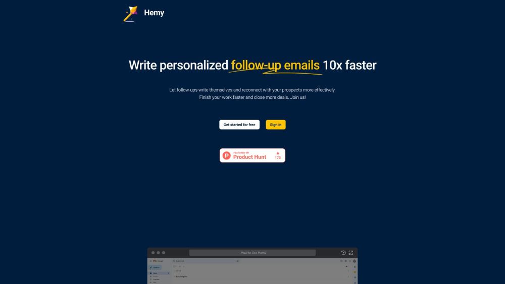 Hemy: AI Tool for Sales Reps - Craft Compelling