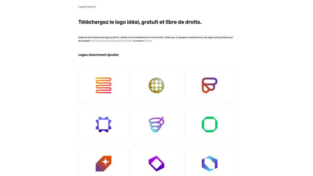 LogoGratuit.fr: AI Tool for Free Logos, Unlimited Use