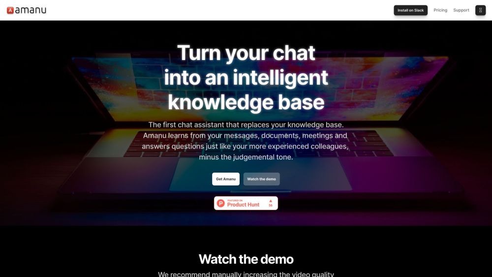 Amanu: AI Tool That Replaces Your Knowledge Base