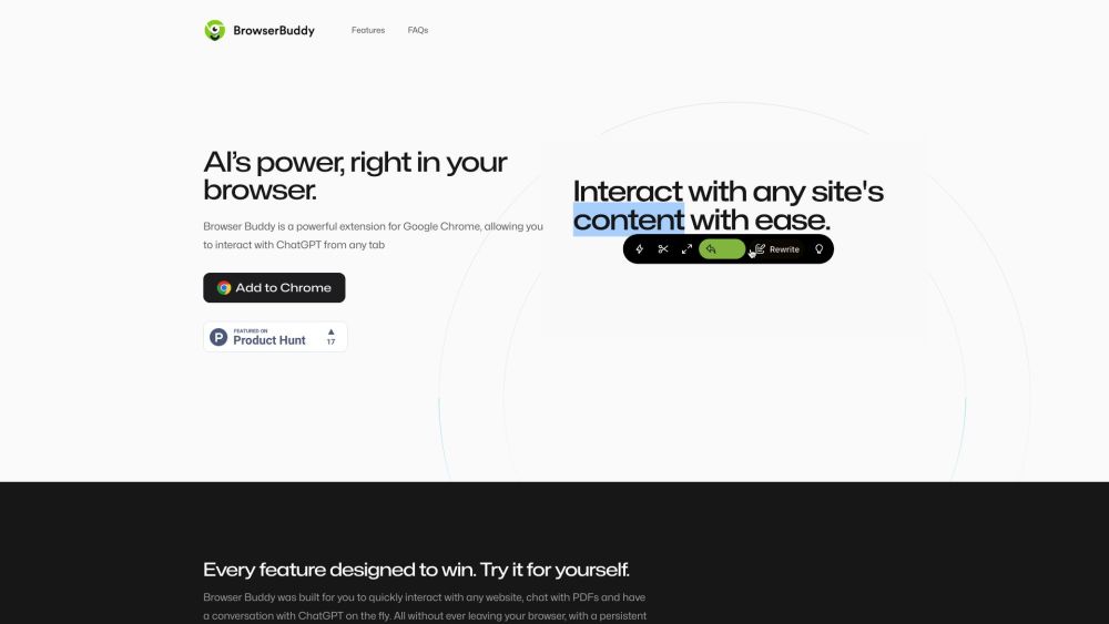 Browser Buddy: AI Tool for ChatGPT Integration in Chrome