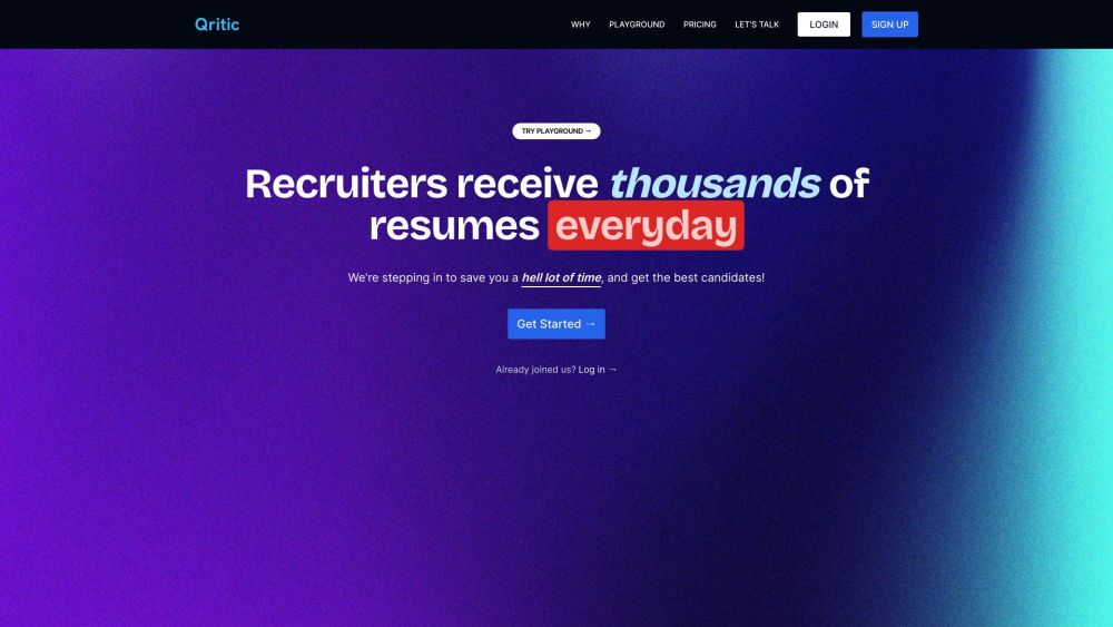 Qritic: AI Tool for Recruiters & HR Pros