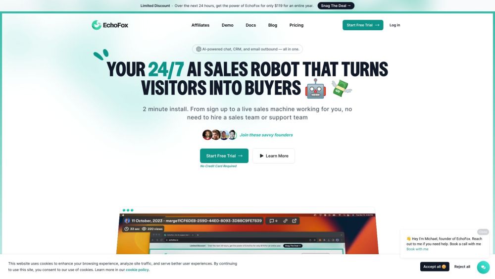EchoFox: AI Tool for 24/7 Sales & Support