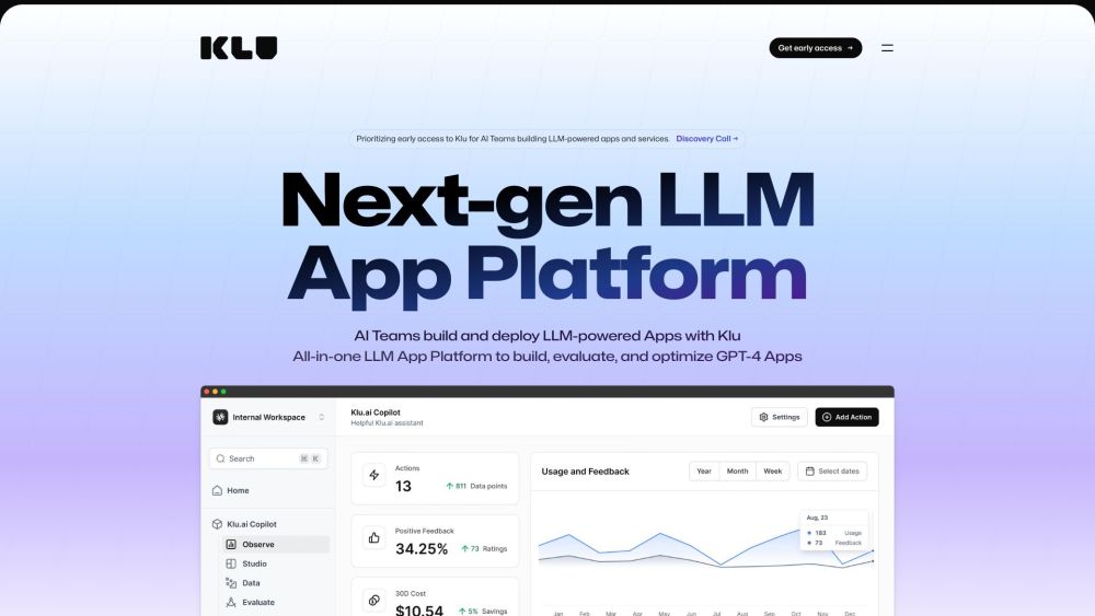 Klu: Build AI Tool Apps with Generative Product Name Solutions