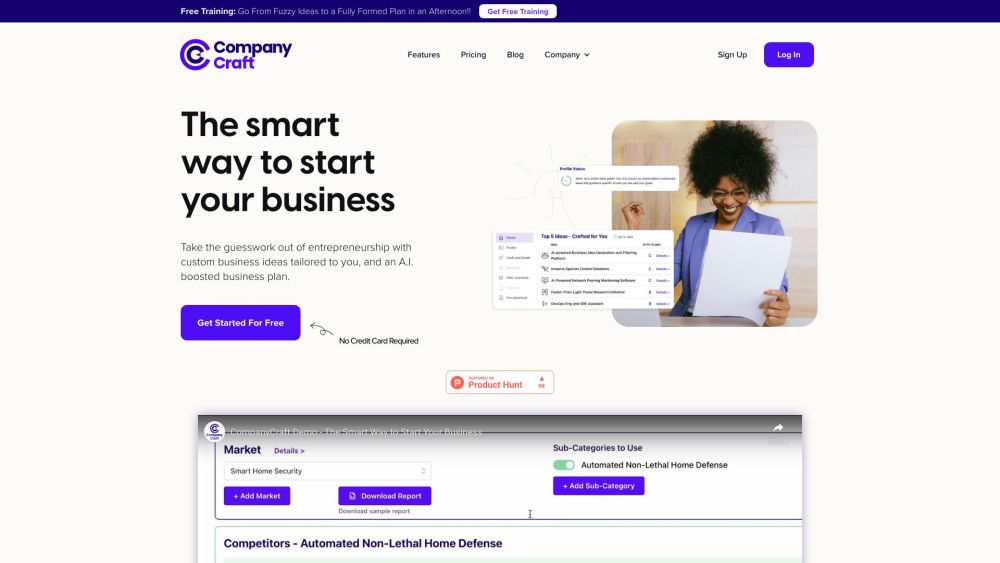 CompanyCraft: AI Tool for Personalized Business Plans