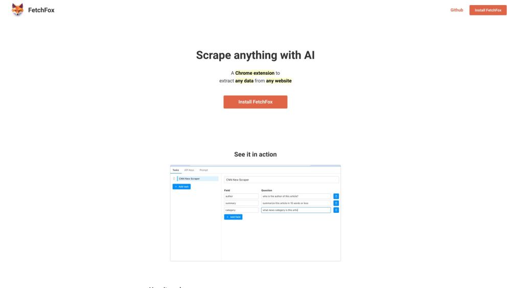 FetchFox: AI Tool for Easy Web Scraping