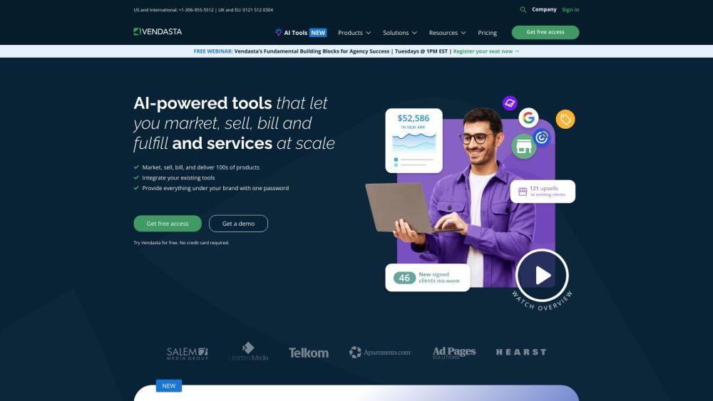 Vendasta: AI Tool for Marketing, Selling & Delivering Digital Products at Scale