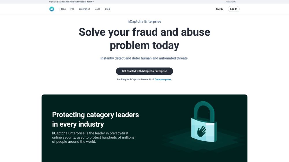 hCaptcha: Enterprise AI Tool for Bot Protection & Privacy-Focused Security Platform