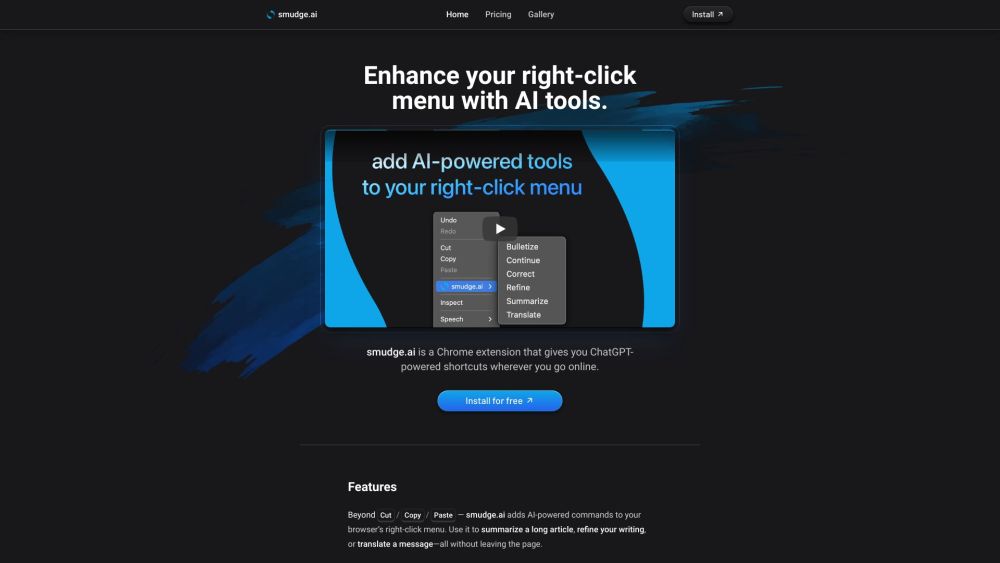 Smudge.ai: AI Tools in Your Right-Click Menu