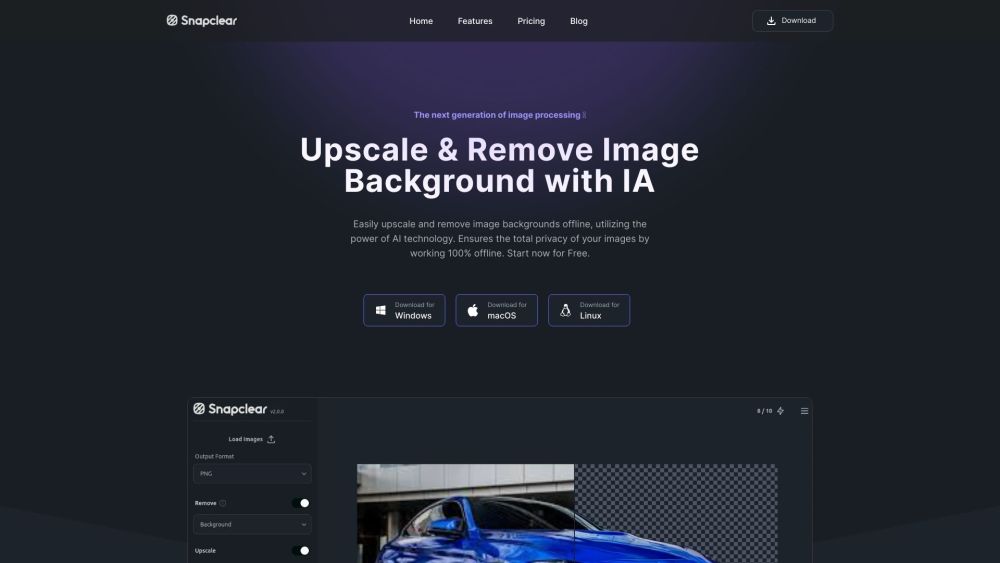 Snapclear: AI Tool to Upscale & Remove Background