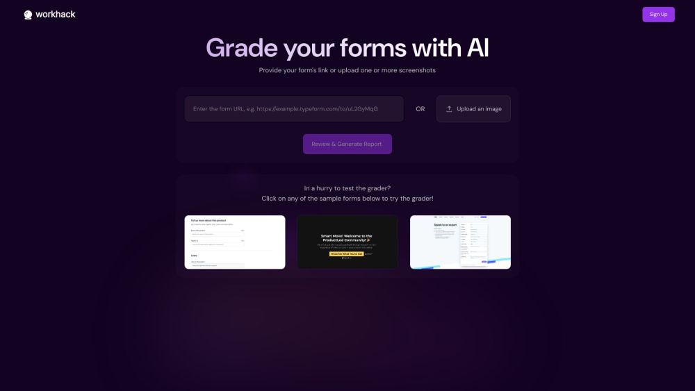 WorkHack Form Tuner: AI Audit & Optimize Tool