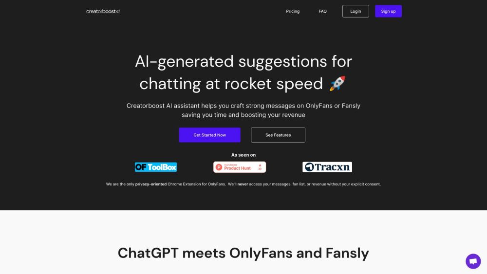 Creatorboost: Personalized AI Chatbot & CRM for OnlyFans & Fansly creators - Boost your earnings with this powerful AI tool