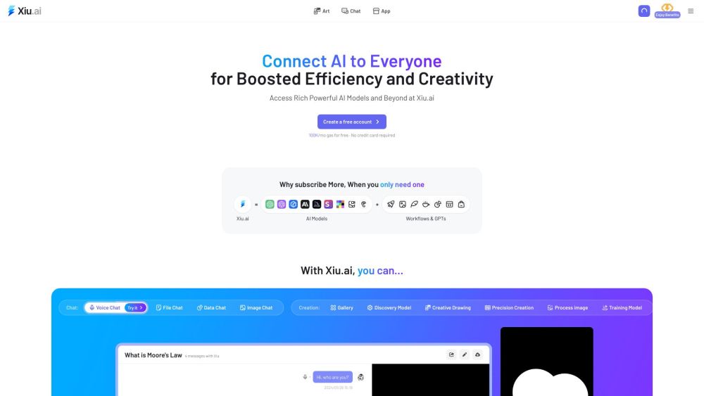 Xiu.ai: Access AI Tools, Enhance Workflows