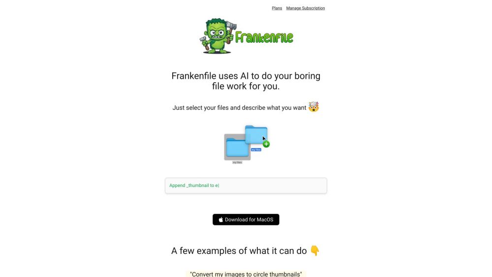 Frankenfile: AI Tool for File Productivity Boost