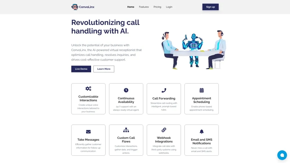 ConvoLinx: AI Tool for Business Answering Services