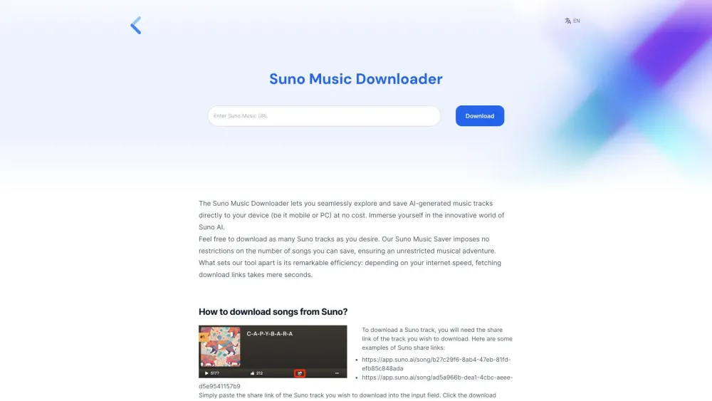 Suno Downloader: AI Tool for Suno AI Songs Download