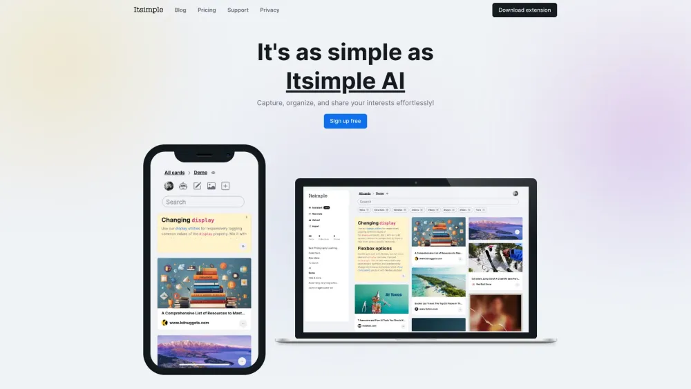 Itsimple: Interests AI Tool for Effortless Management