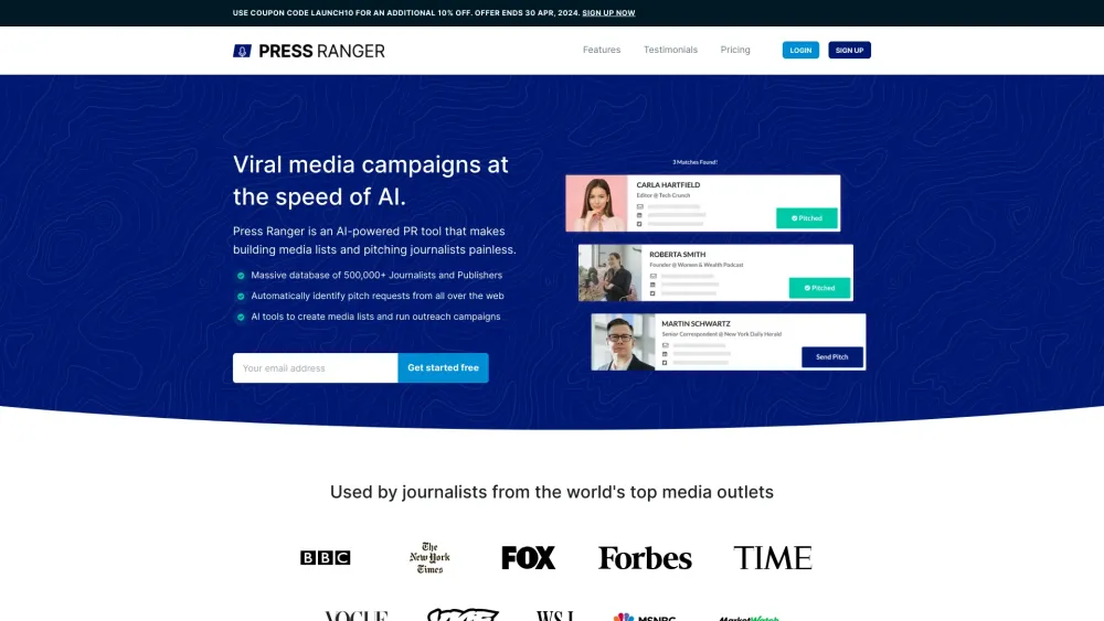 Press Ranger: AI Tool for Effortless PR Campaigns