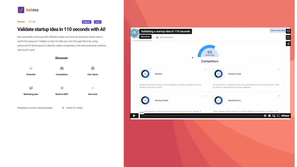 Validea: AI Tool for Startup Idea Validation