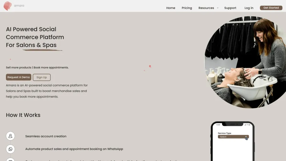 Amara: AI Tool for Salons & Spas to Boost Sales