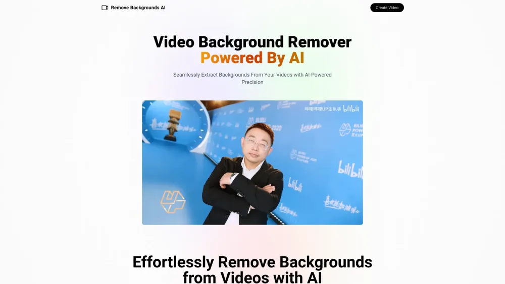 RemoveBackgroundsAI: AI Precision Video Background Extraction