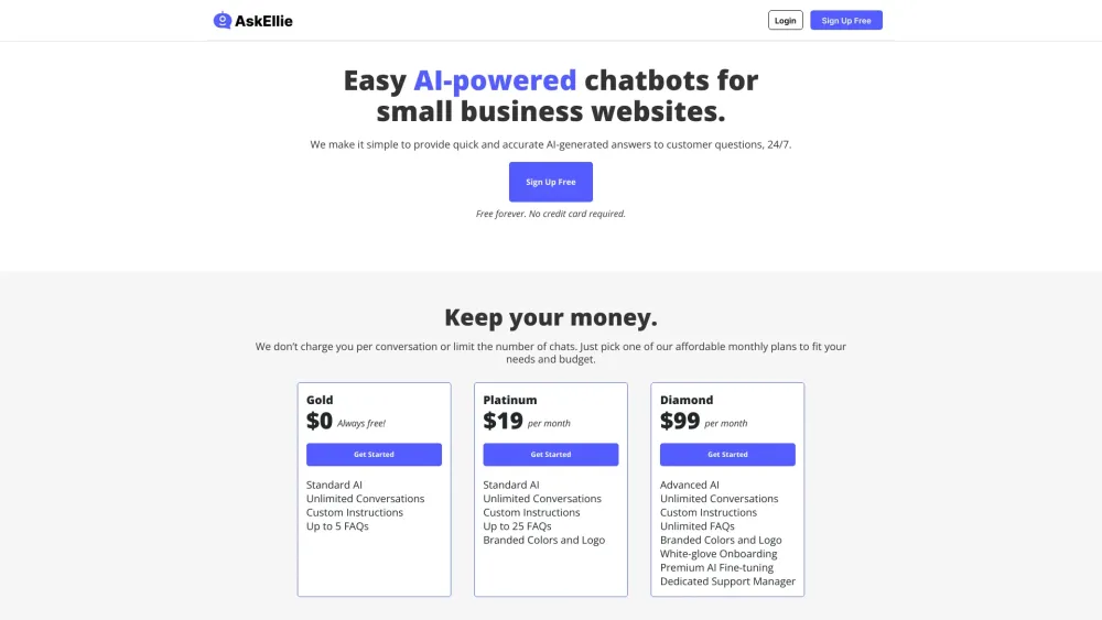 AskEllie: AI Tool for Small Business Chatbots by AskEllie