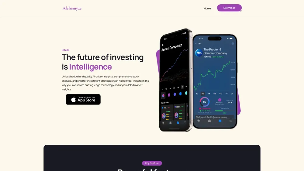 Alchemyze: AI Tool for Stock Ratings & Market Insights