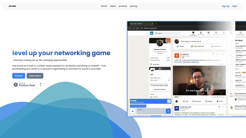 Arnold | AI Networking Assistant: AI Tool for LinkedIn