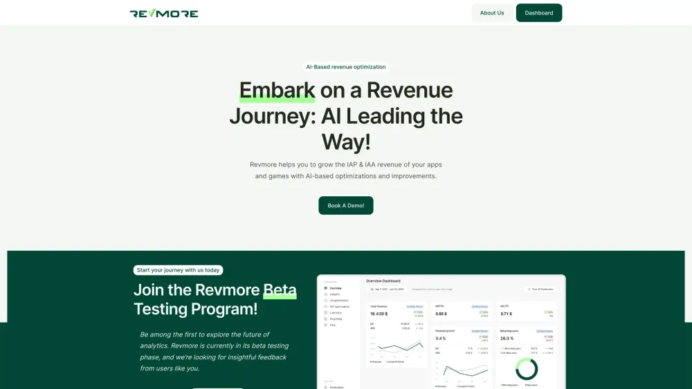 Revmore: AI Tool for App & Game Revenue Optimization