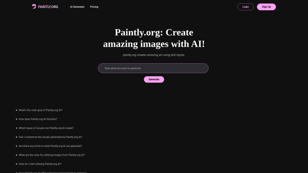 Paintly.org: AI Tool for Stunning Visuals